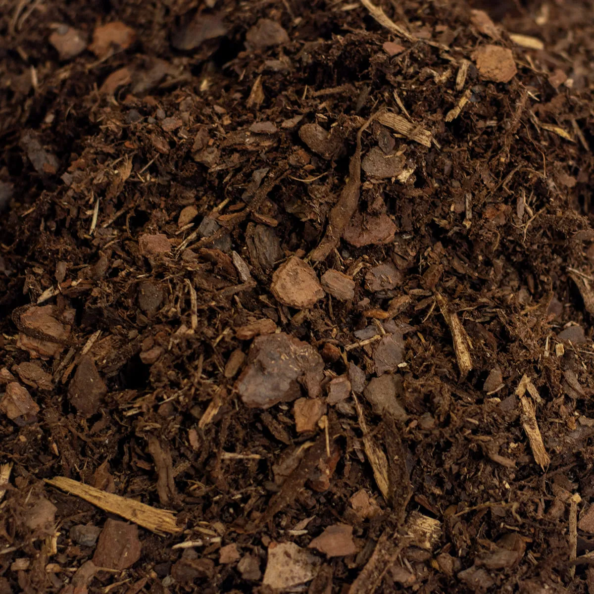 Pine bark mulch for acid-loving plants